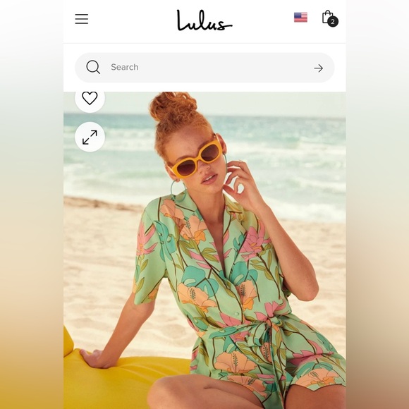 Lulus Totally Tropical Light Green Floral Print Button-Up Shirt Dress - size M - Picture 5 of 7